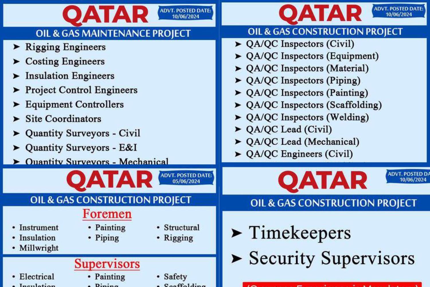 Qatar Oil Gas Jobs