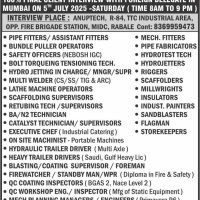 Vacancy in Saudi Arabia Company
