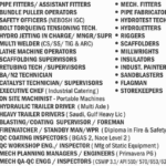 Vacancy in Saudi Arabia Company