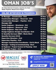 Jobs in Oman for Indian