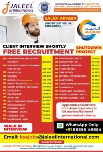 Saudi Arabia Job Vacancy