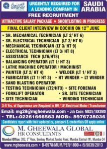 Saudi Arabia Job Vacancy